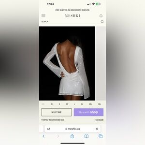 Meshki Nala Sequin Mini Dress - White